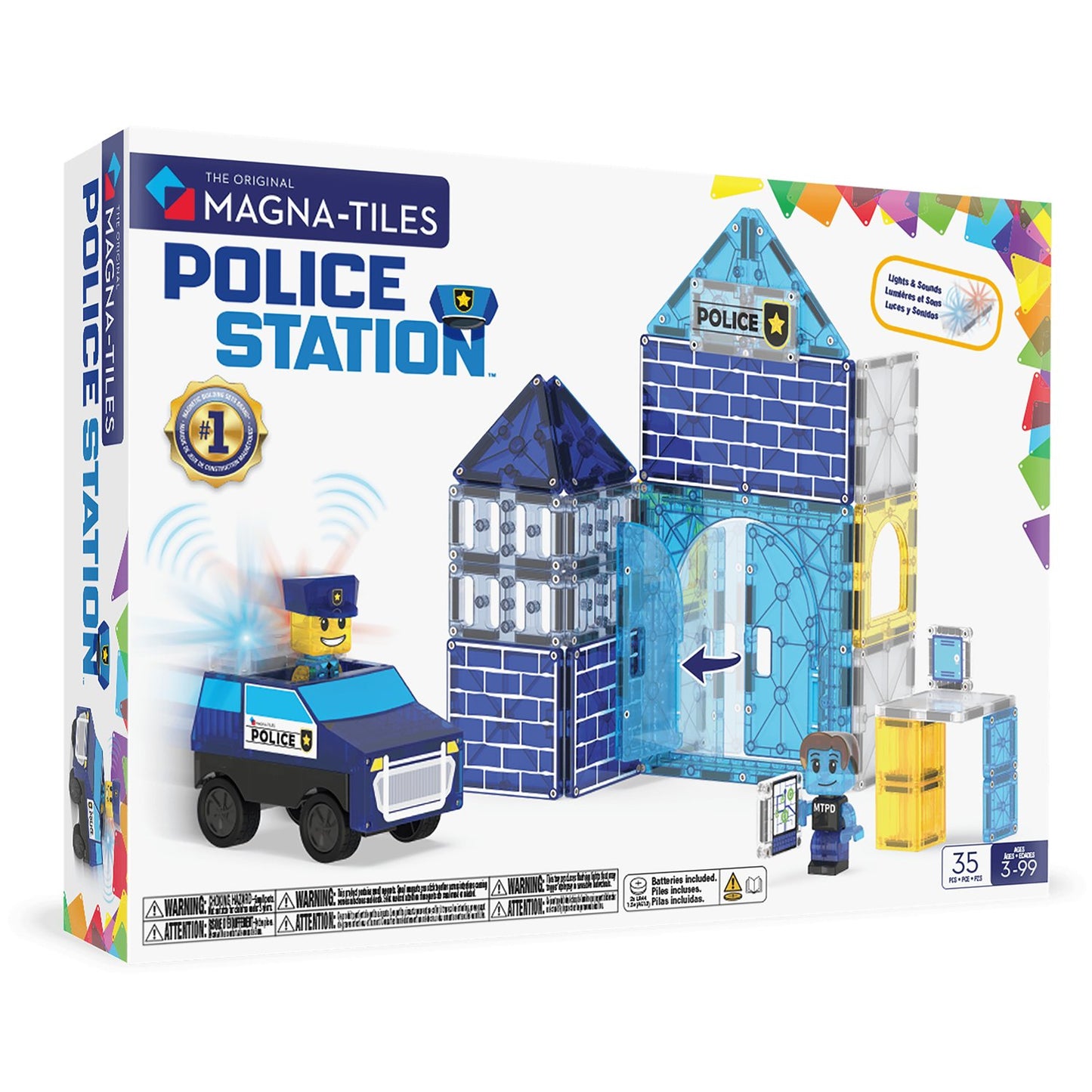 Magnet Constructor Set, Police Station Theme, 35 Pieces