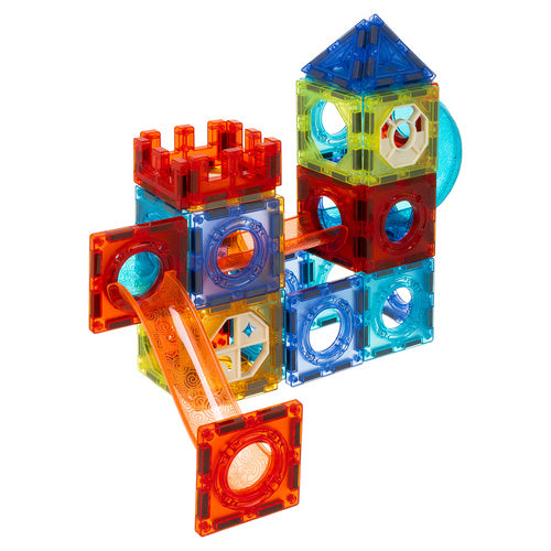 Magnetic Ball Track Set, 110-Piece Educational Blocks
