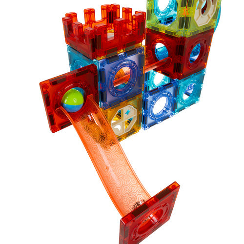 Magnetic Ball Track Set, 110-Piece Educational Blocks