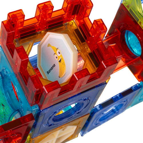 Magnetic Building Blocks Set, 96 Pieces, Ball Track Toy