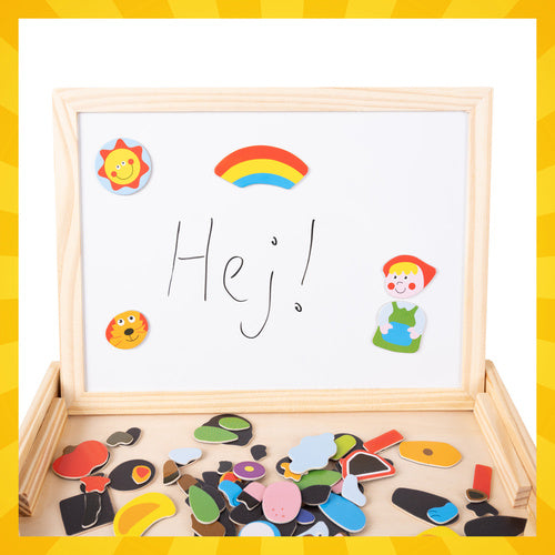 Magnetic Double-Sided Educational Board, 108 Pieces