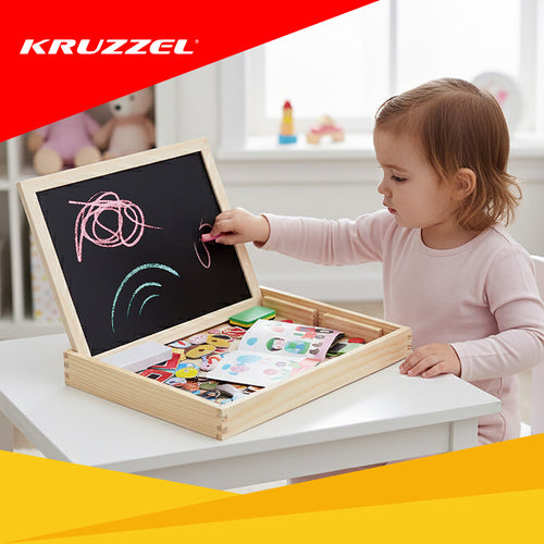 Magnetic Double-Sided Educational Board, 108 Pieces