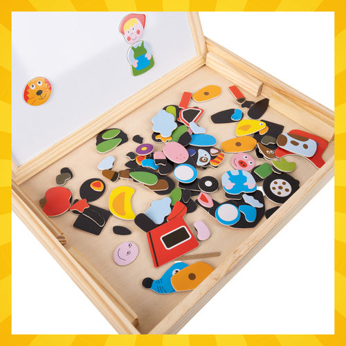 Magnetic Double-Sided Educational Board, 108 Pieces
