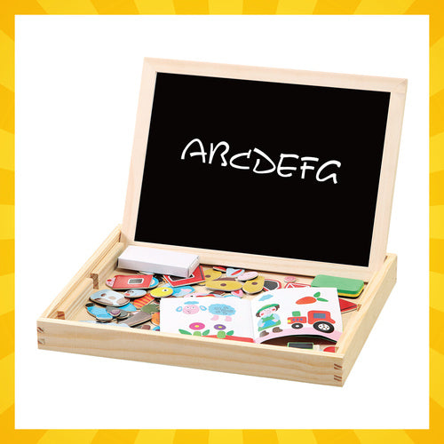 Magnetic Double-Sided Educational Board, 108 Pieces