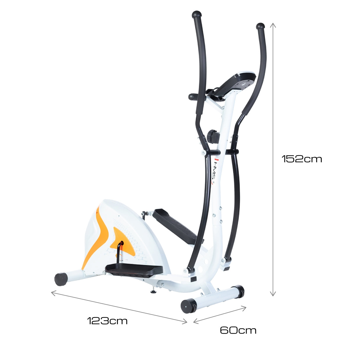 Magnetic Elliptical Trainer, White, Home Fitness Equipment