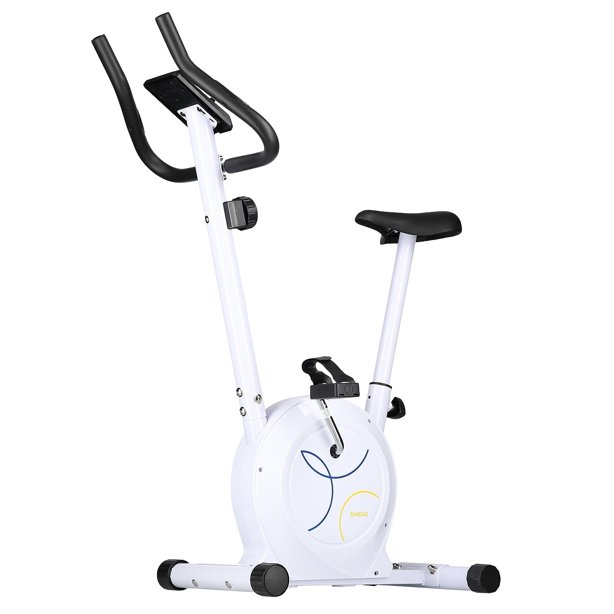 Magnetic Exercise Bike, Adjustable Resistance, White