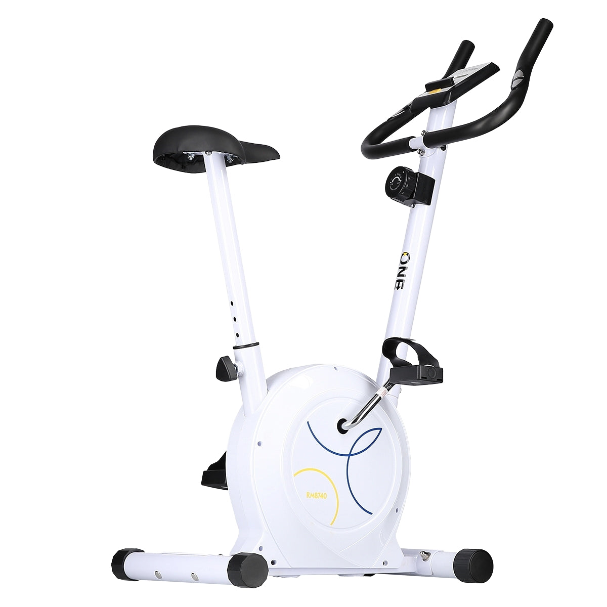 Magnetic Exercise Bike, Adjustable Resistance, White
