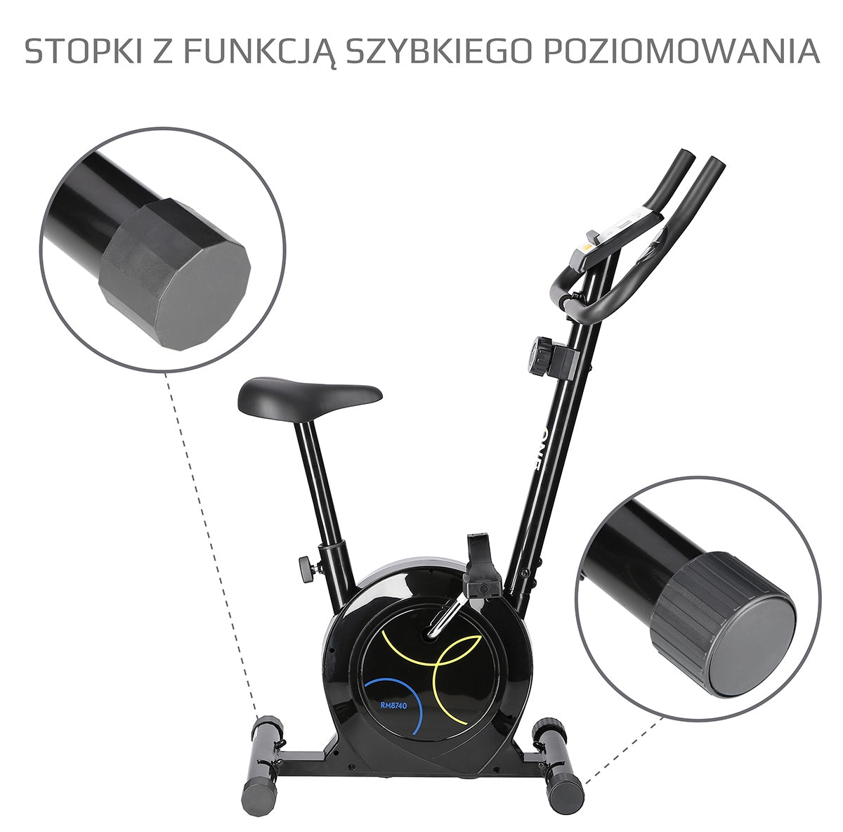 Magnetic Exercise Bike, Black, Adjustable Resistance