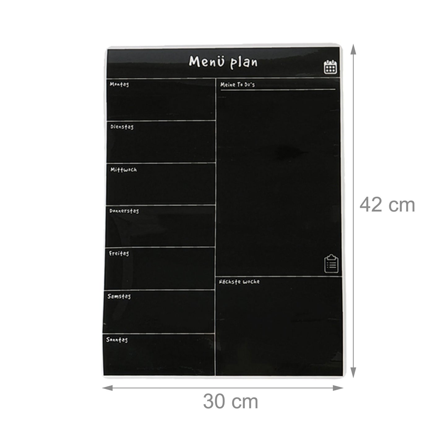 Magnetic Fridge Meal Planner, Weekly Organizer, Wipeable Surface