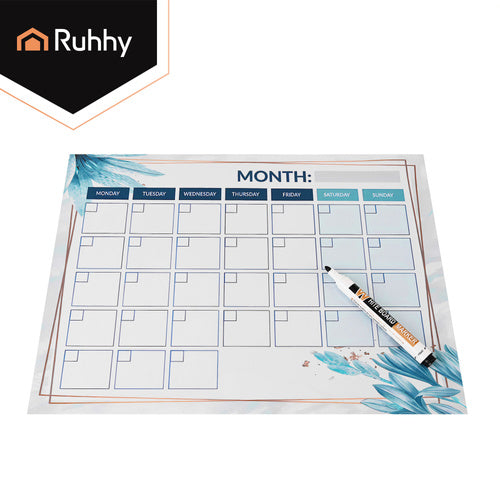 Magnetic Fridge Planner, 30x40 cm, Dry-Erase Calendar