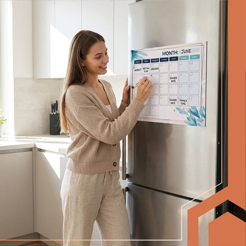 Magnetic Fridge Planner, 30x40 cm, Dry-Erase Calendar