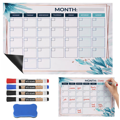 Magnetic Fridge Planner, 30x40 cm, Dry-Erase Calendar