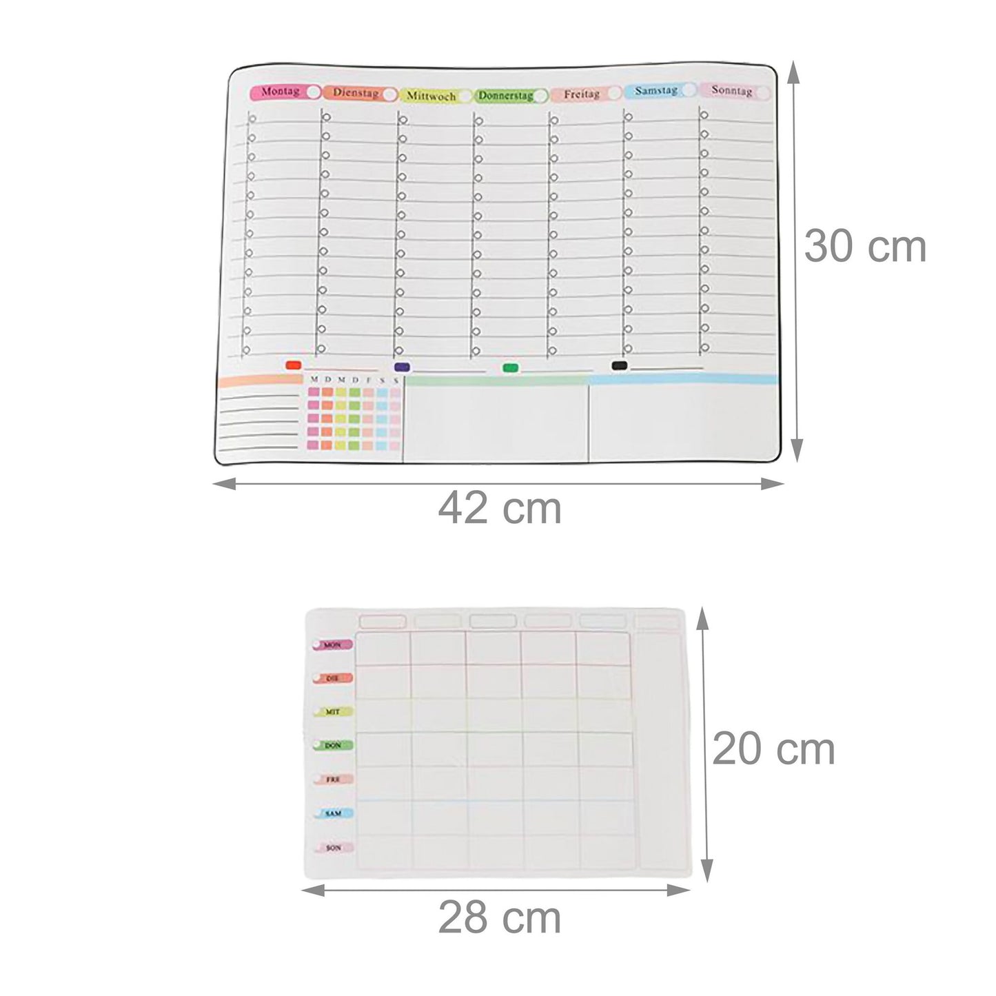 Magnetic Fridge Whiteboard Set, 3 Planners, 4 Pens
