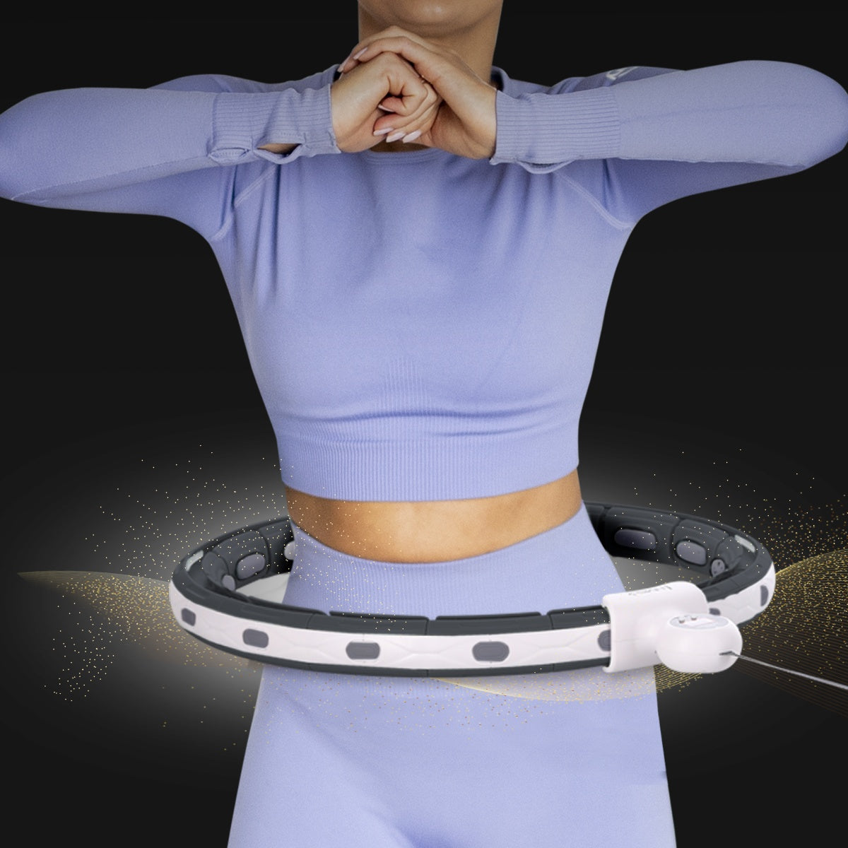 Magnetic Hula Hoop with Weight, Counter & Waist Support