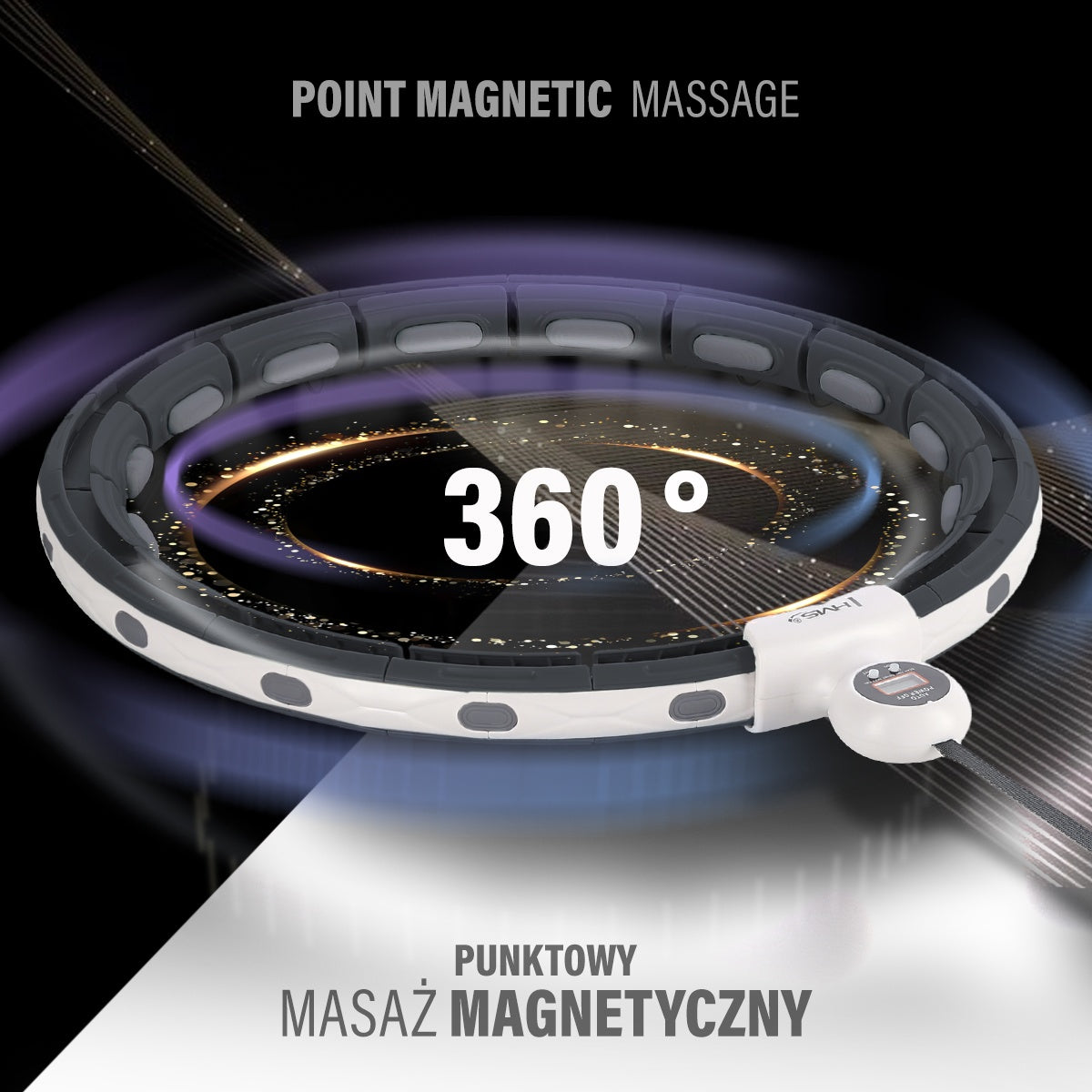 Magnetic Hula Hoop with Weight, Counter & Waist Support