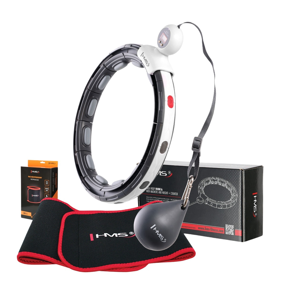 Magnetic Hula Hoop with Weight, Counter & Waist Support