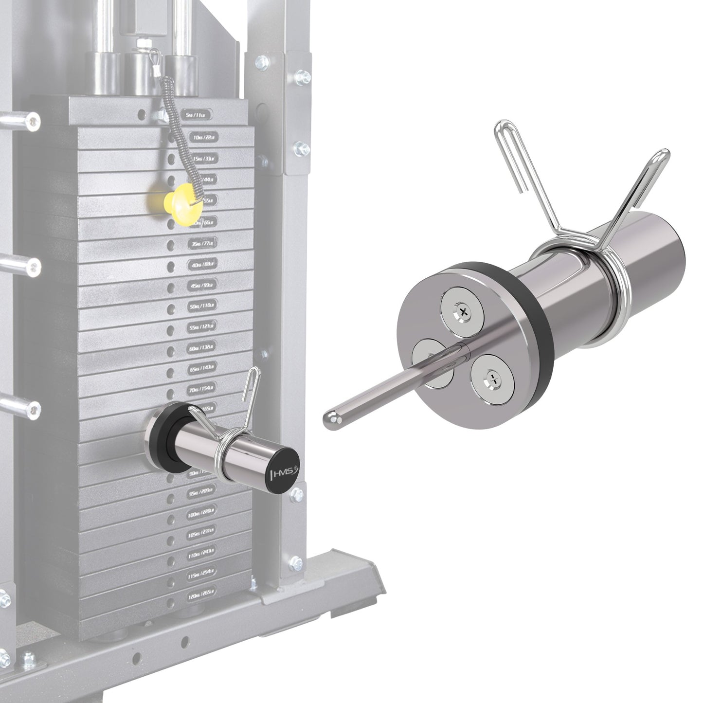 Magnetic Pin for Weight Stack Load Enhancement