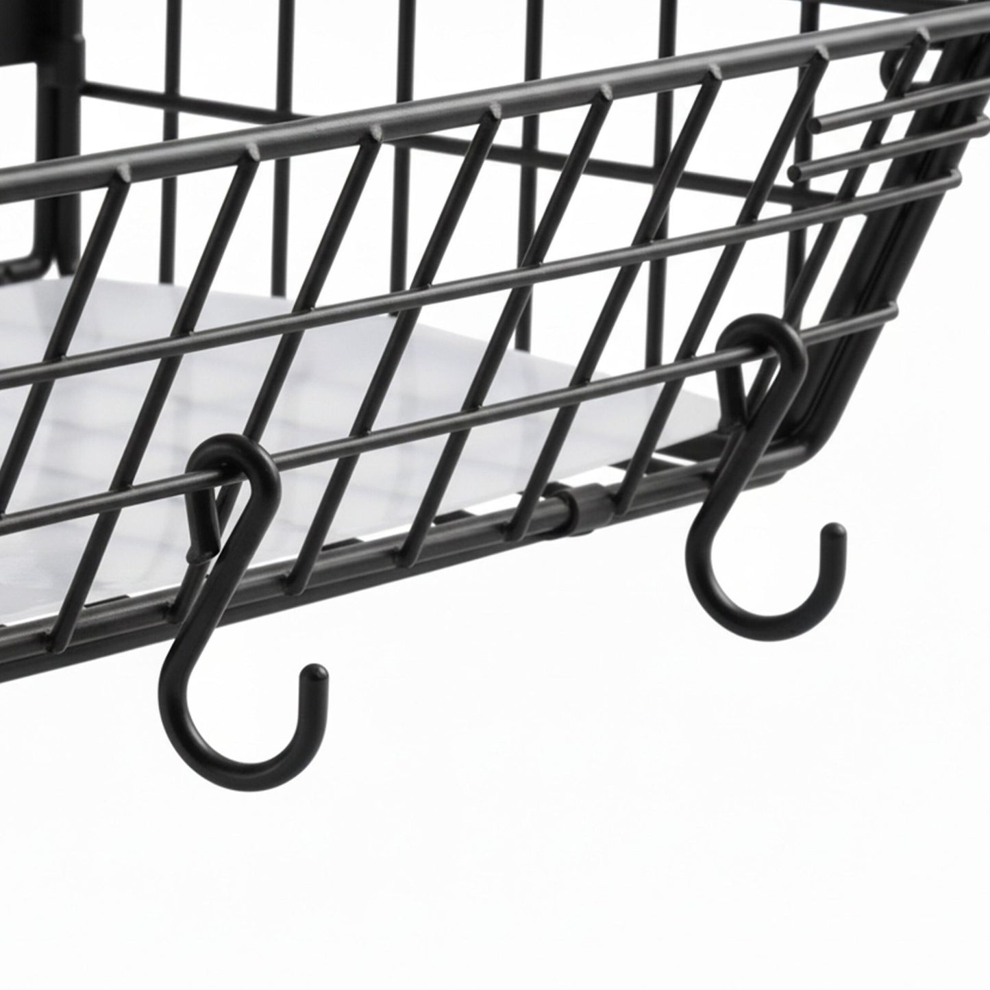 Magnetic Wall Fruit Basket Shelf, 2 Pcs with Hooks