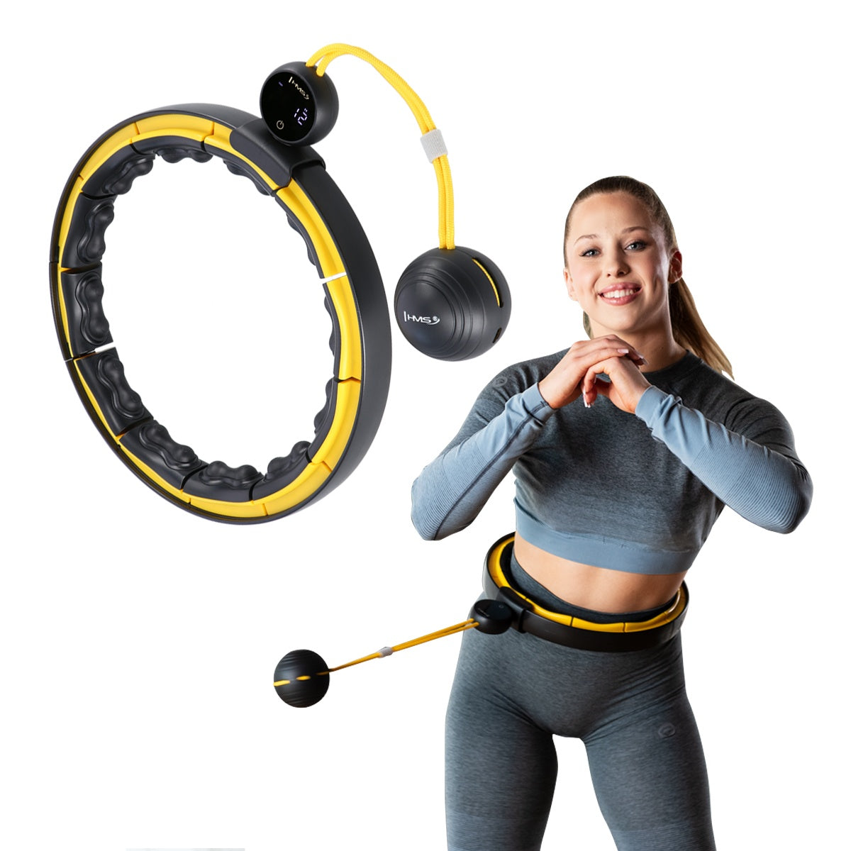 Magnetic Weighted Hula Hoop with Counter & Slimming Belt