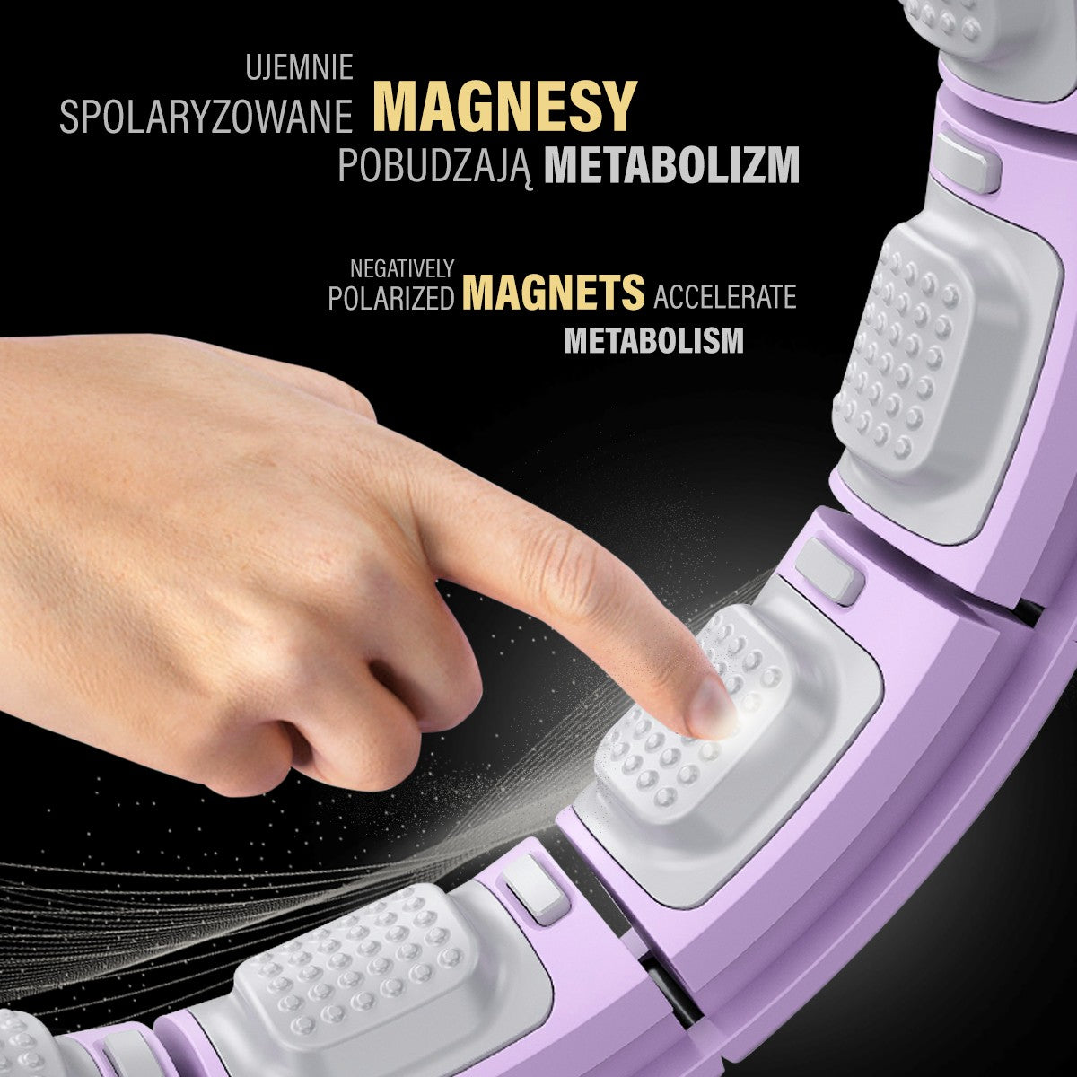 Magnetic Weighted Hula Hoop with Counter, Violet