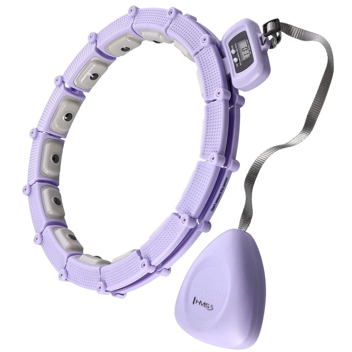 Magnetic Weighted Hula Hoop with Counter, Violet