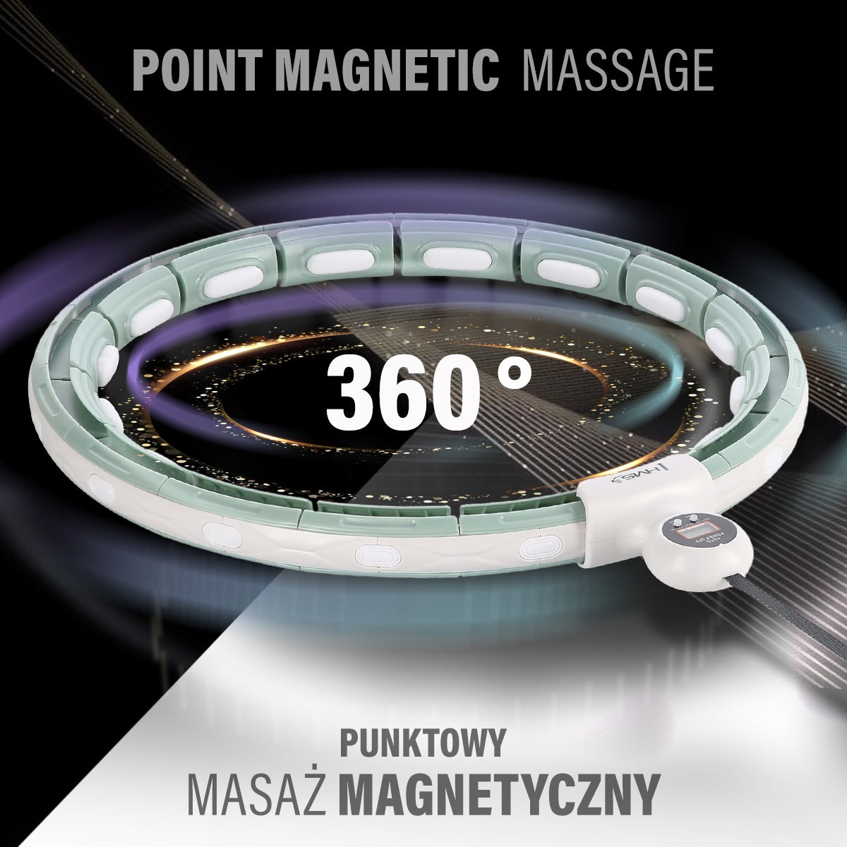 Magnetic Weighted Hula Hoop with Counter & Waist Support