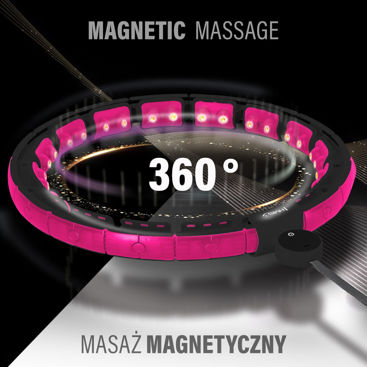 Magnetic Weighted Hula Hoop with Counter & Waist Support