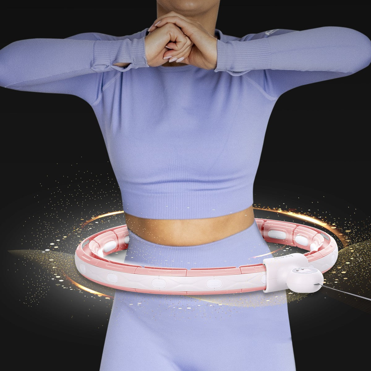 Magnetic Weighted Hula Hoop with Counter & Waist Support