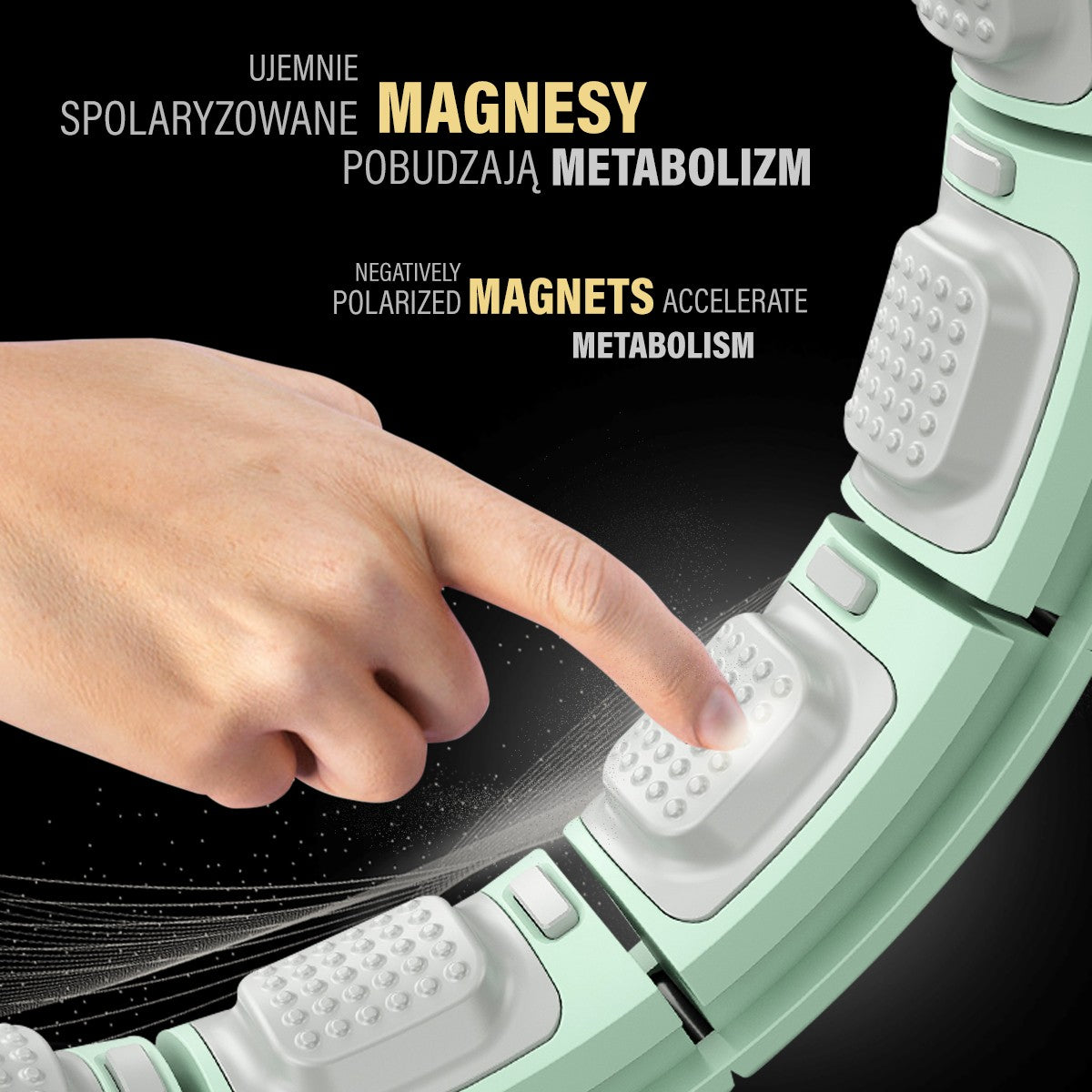Magnetic Weighted Hula Hoop with Counter & Waist Support