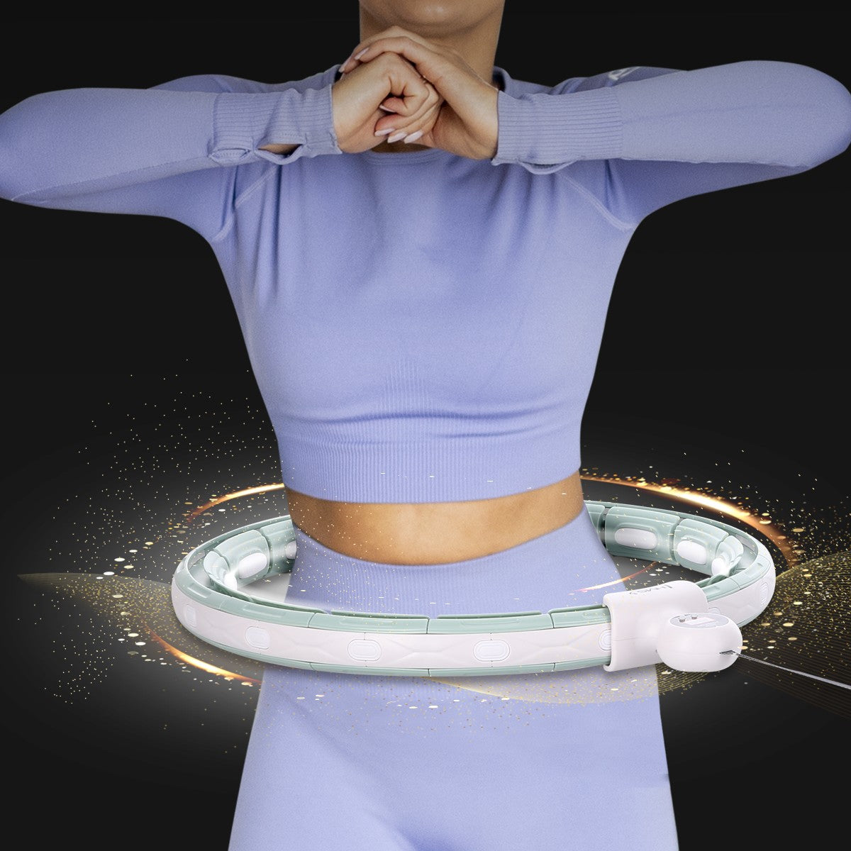 Magnetic Weighted Hula Hoop with Counter & Waist Support