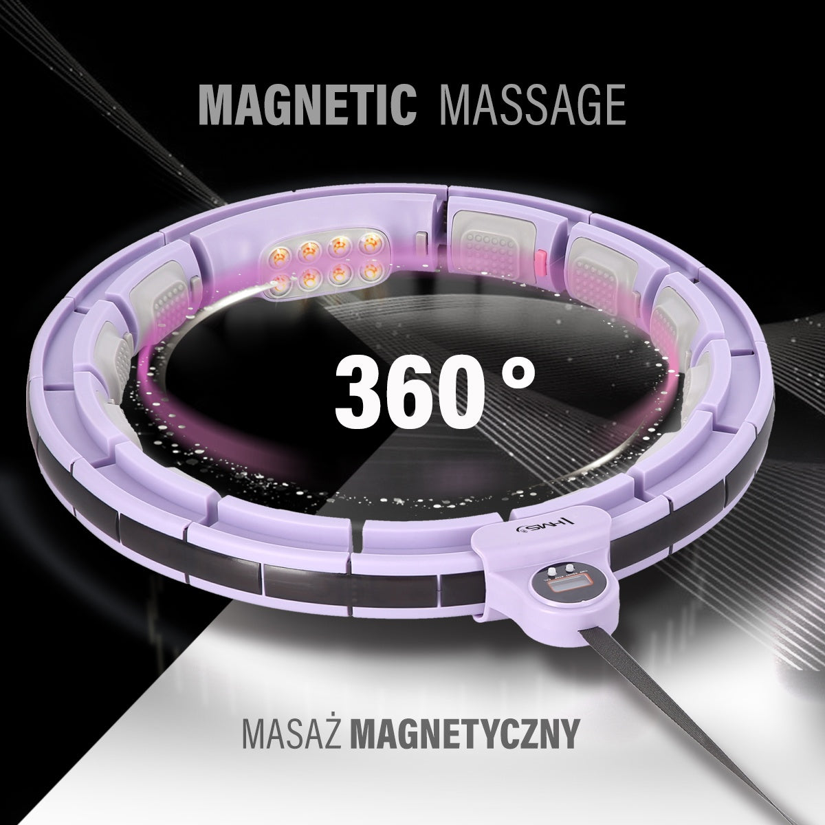 Magnetic Weighted Hula Hoop with Counter & Waist Support