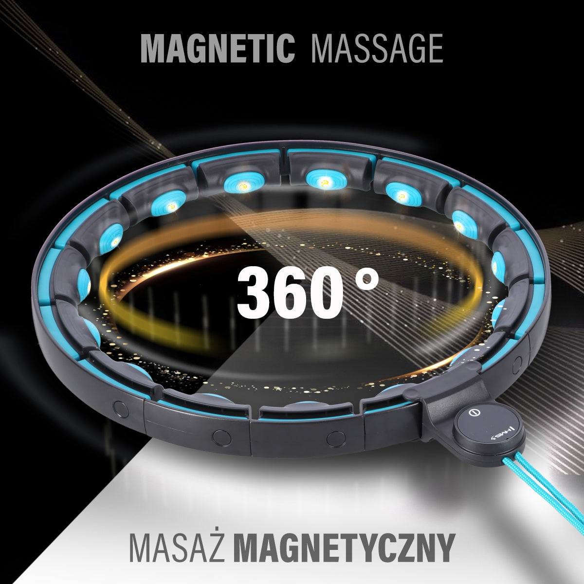 Magnetic Weighted Hula Hoop with Counter & Waist Support