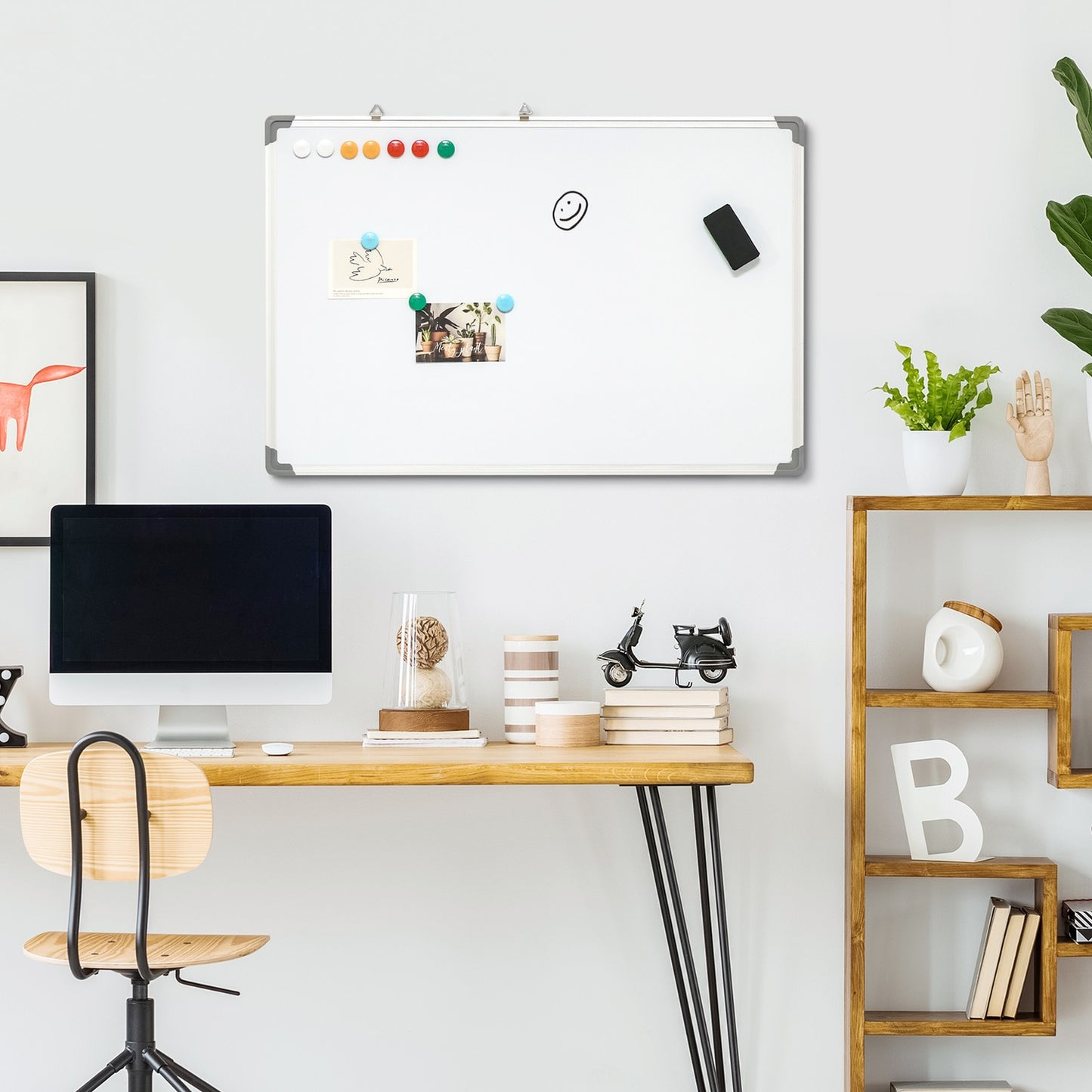 Magnetic Dry Erase Whiteboard with accessory set