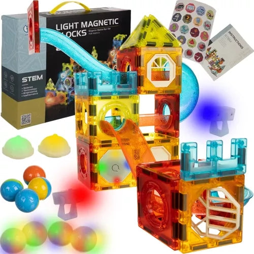 Magnetic blocks - track 83 pieces. Kruzzel 22684