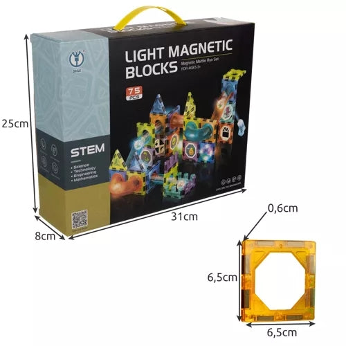 Magnetic blocks - track 83 pieces. Kruzzel 22684