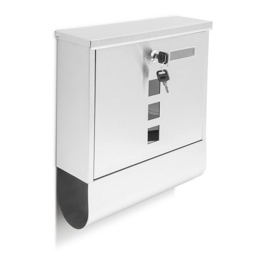 Mailbox stainless steel with magazine compartment