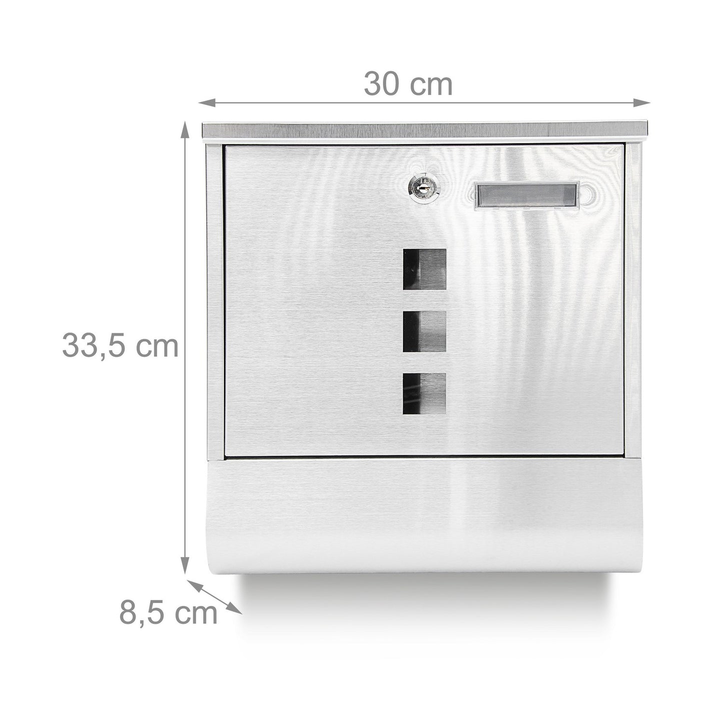 Mailbox stainless steel with magazine compartment