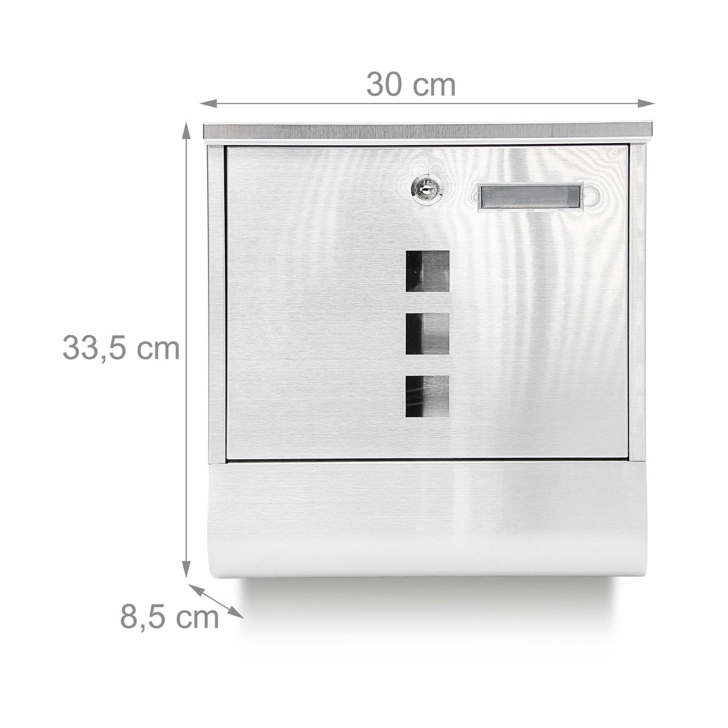 Mailbox stainless steel with magazine compartment