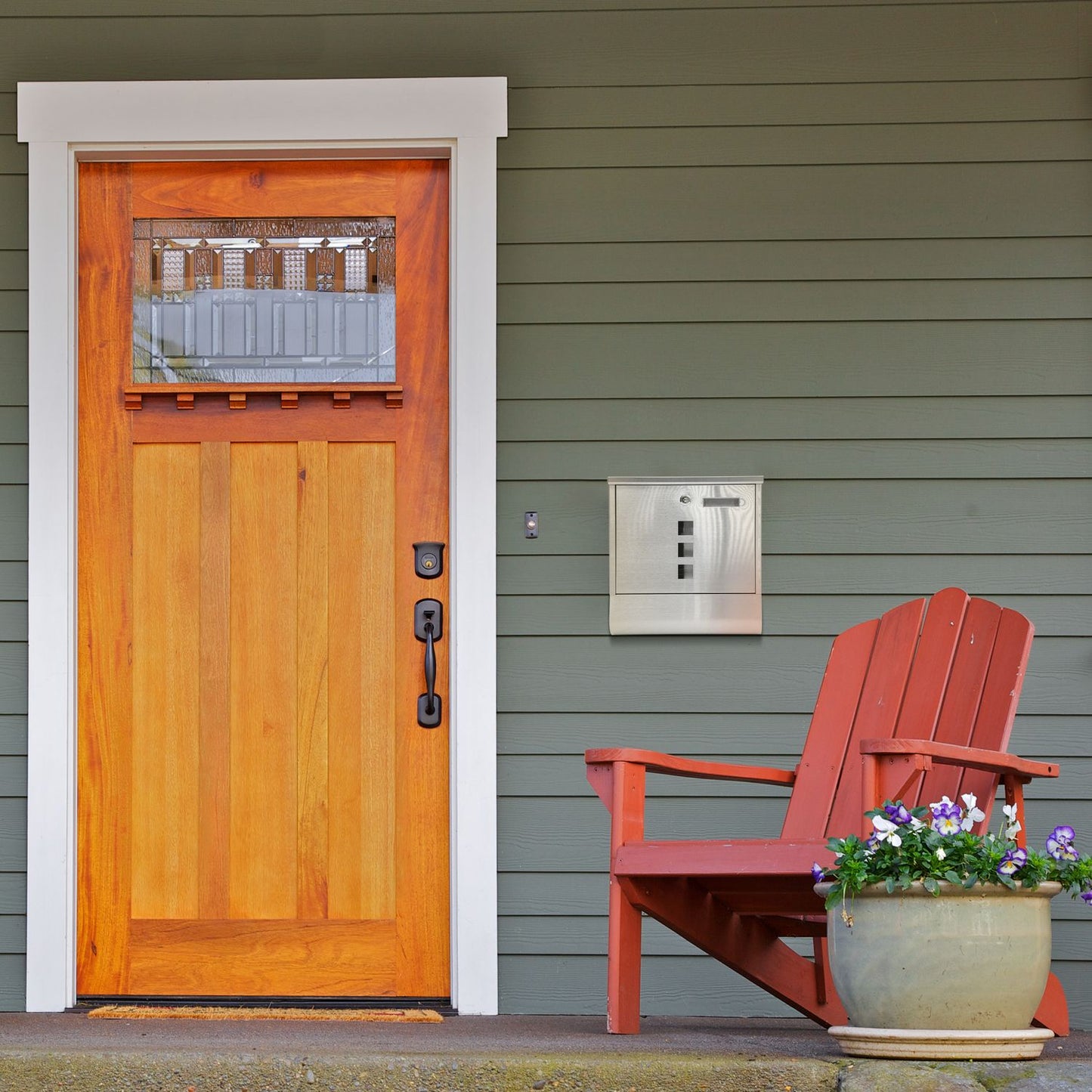 Mailbox stainless steel with magazine compartment