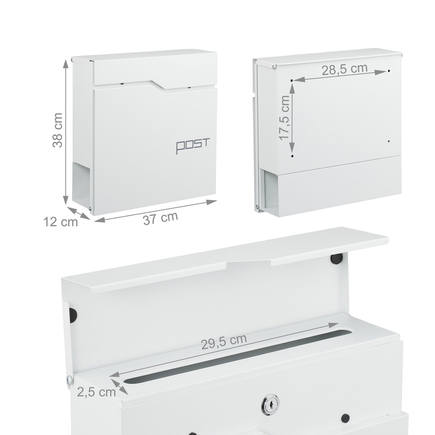 Mailbox with Newspaper Holder – Modern Design, Secure Lock