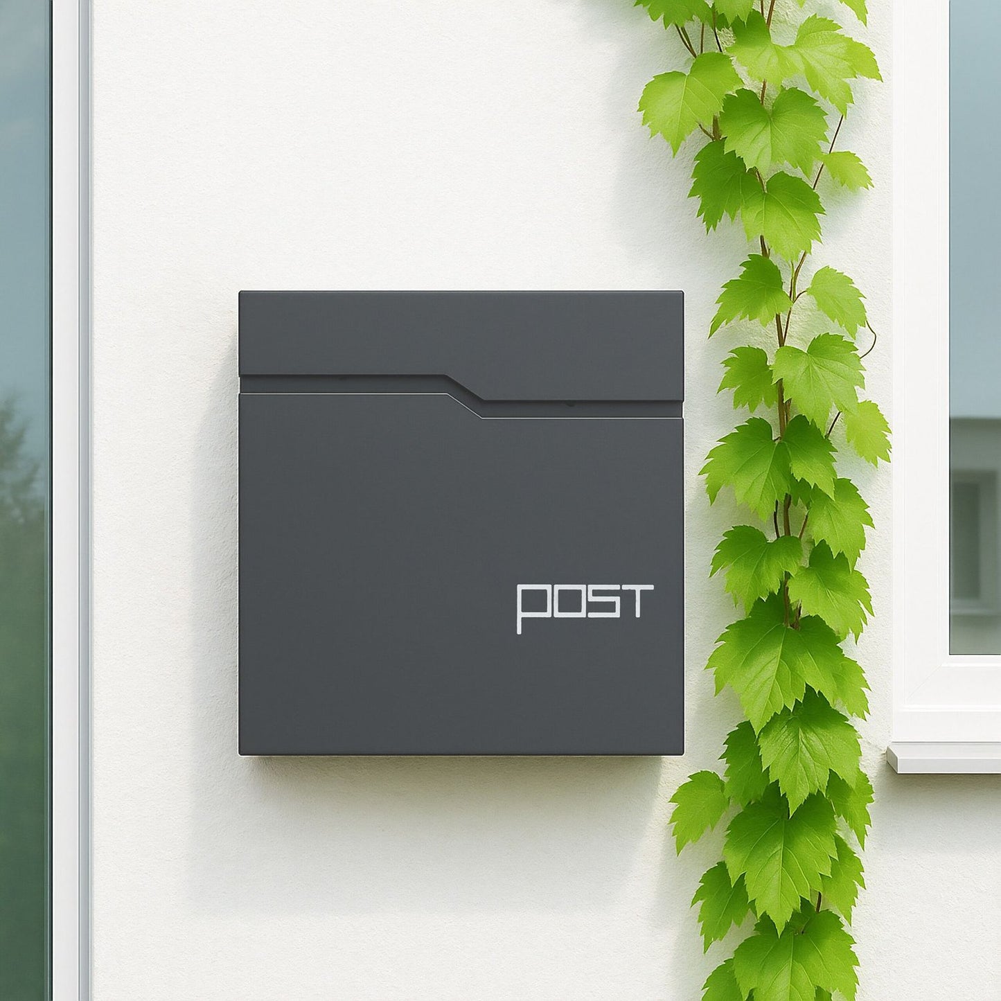 Mailbox with Newspaper Holder – Modern Design, Secure Lock