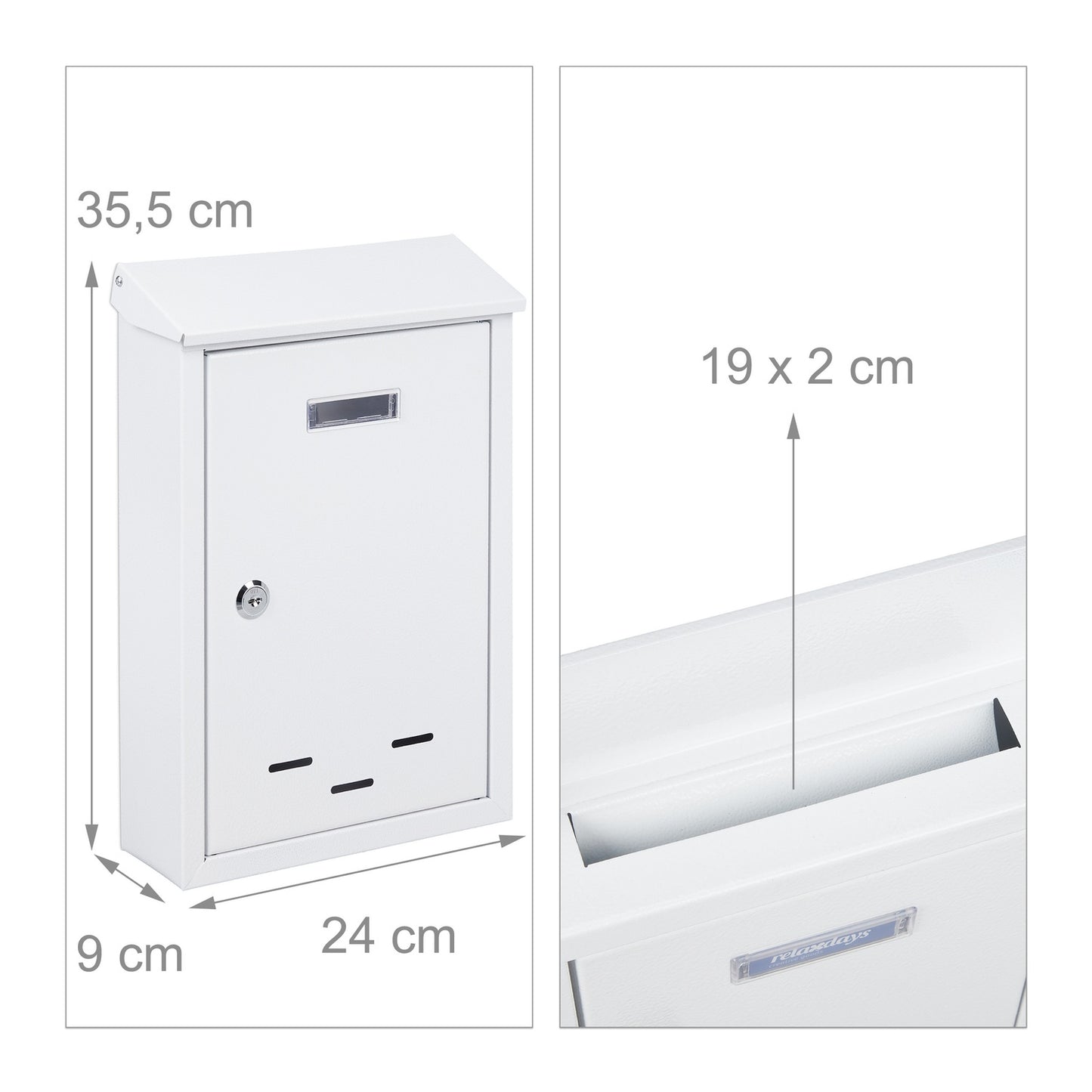 Mailbox with nameplate