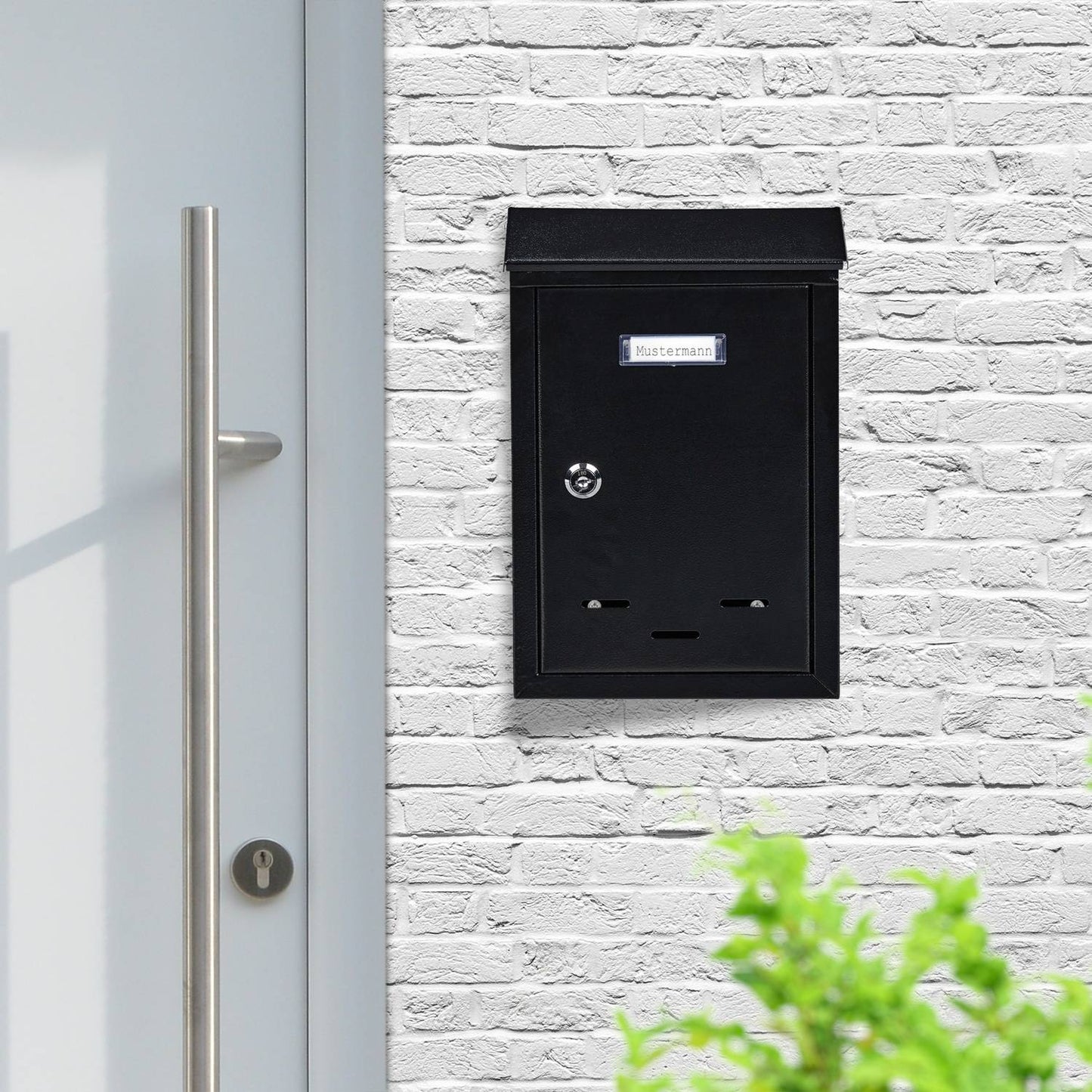 Mailbox with nameplate