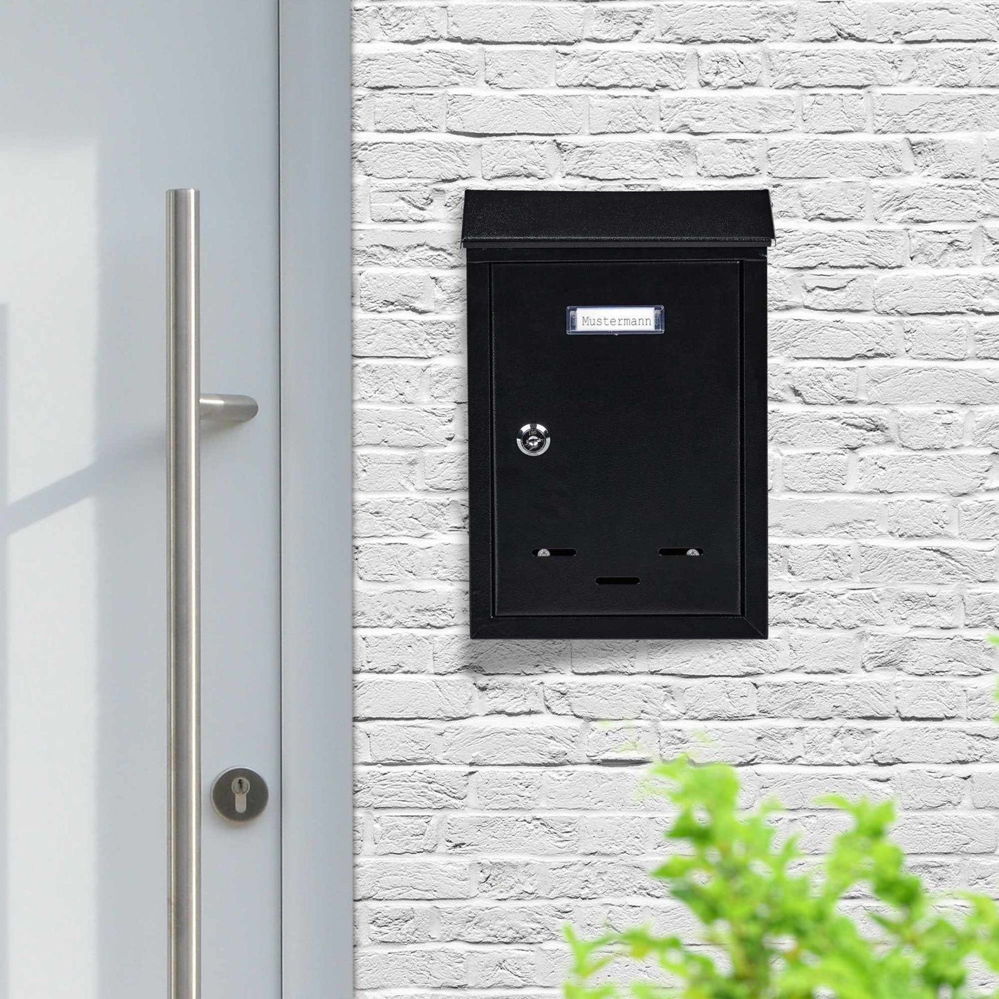 Mailbox with nameplate