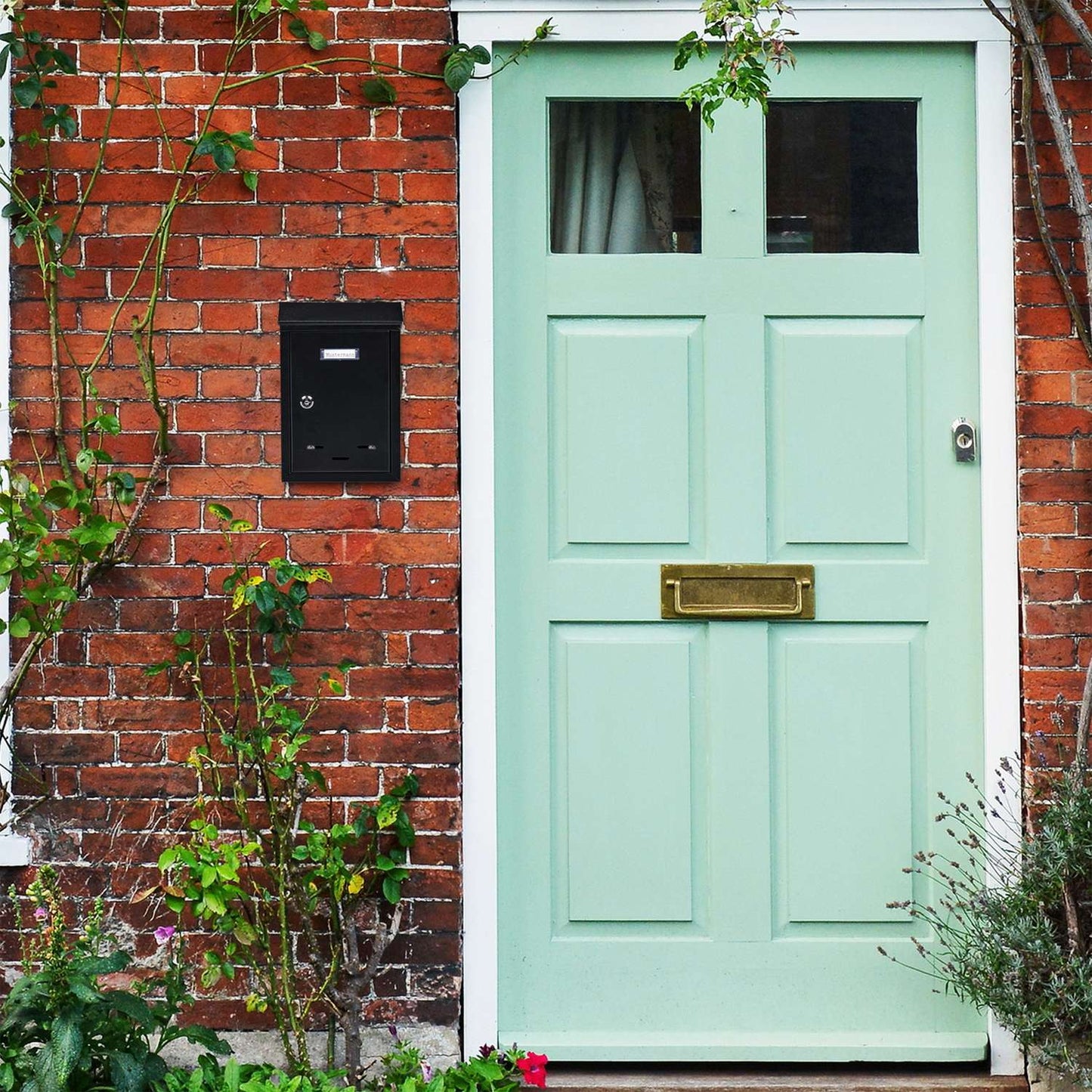 Mailbox with nameplate