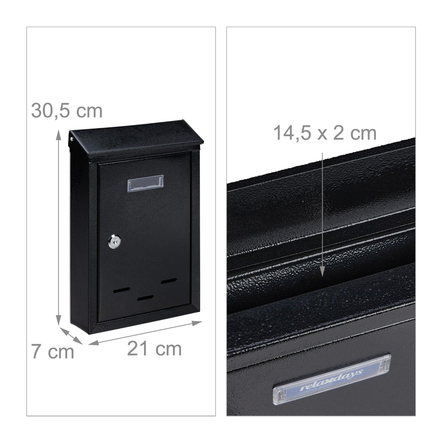 Mailbox with nameplate