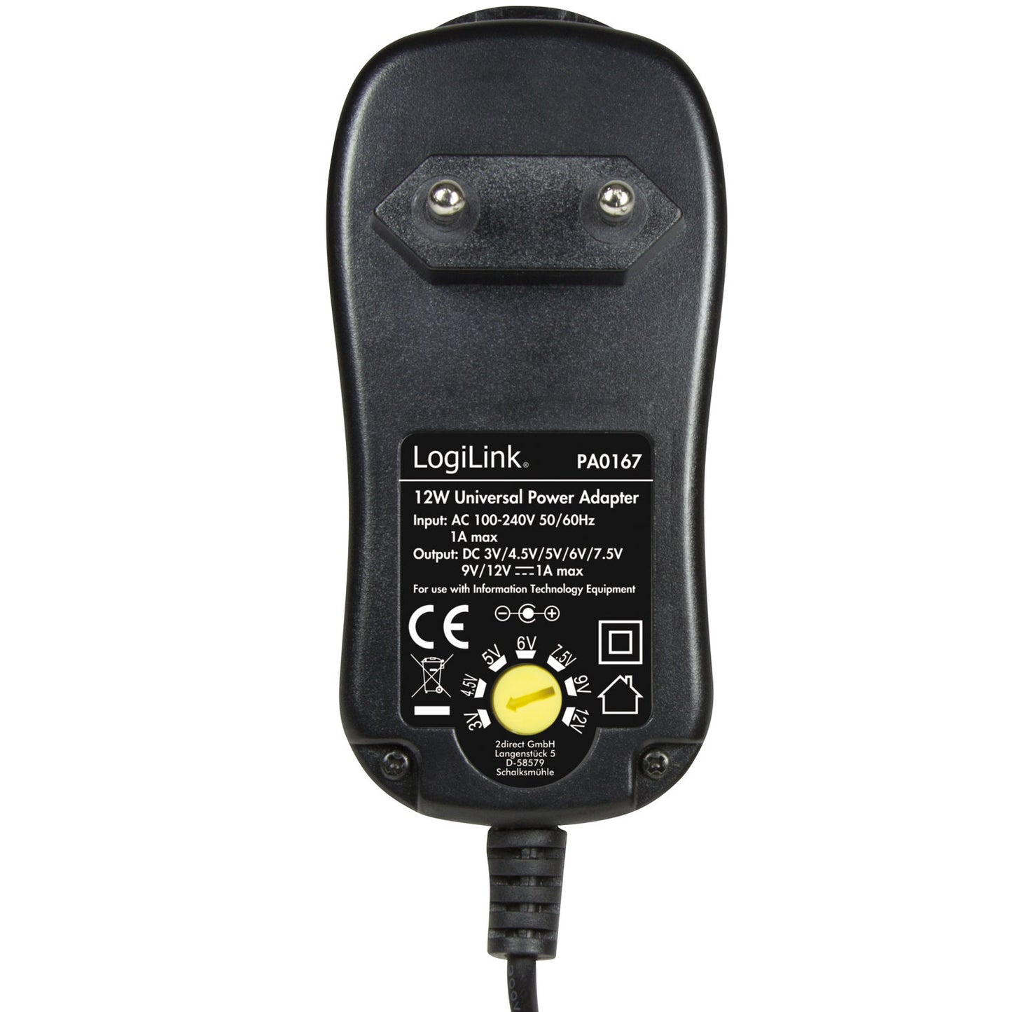 Mains adapter 230V-> 3-12V 1A 12W