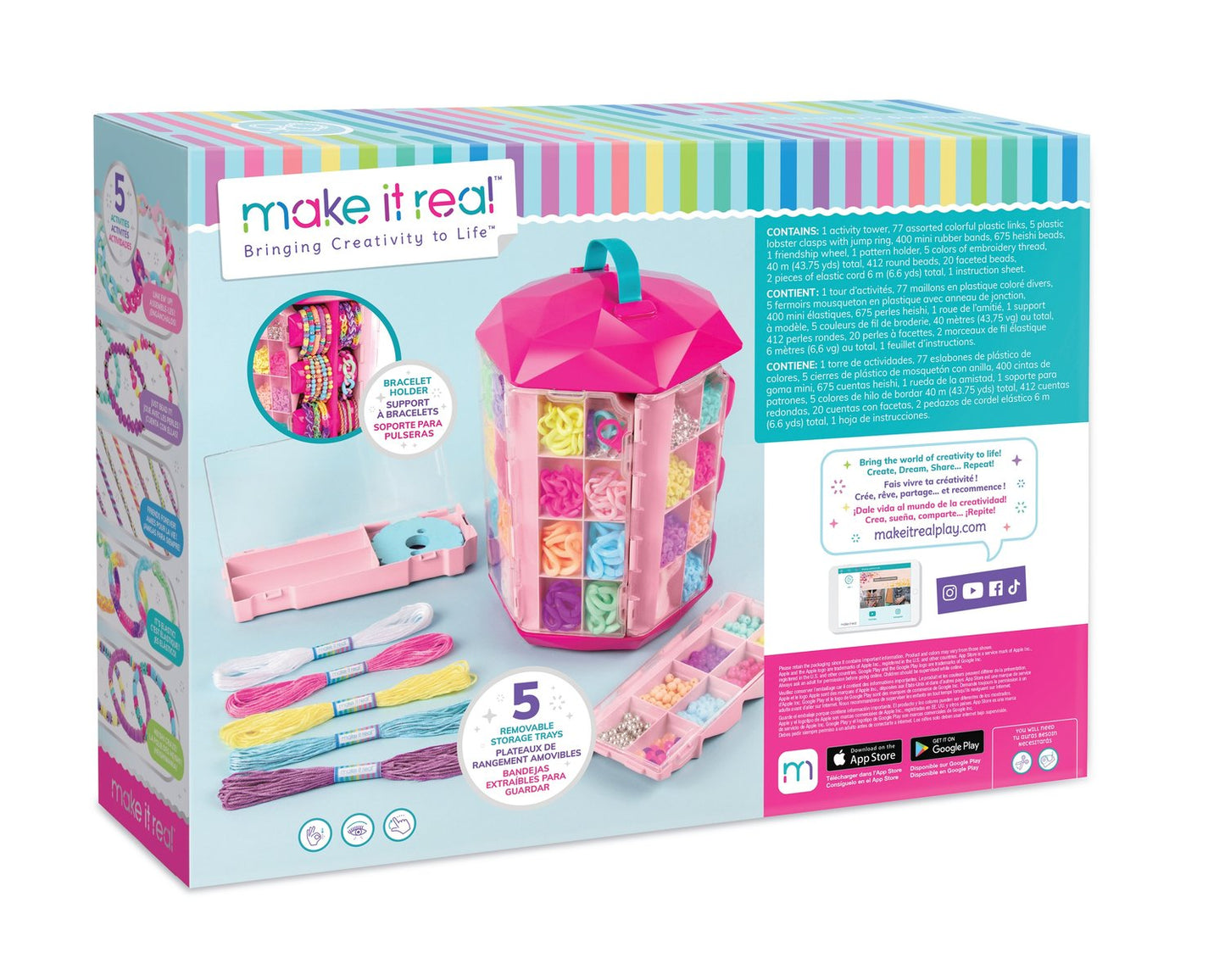 Make It Real 5 In 1 Activity Tower Dyi Jewelry Set