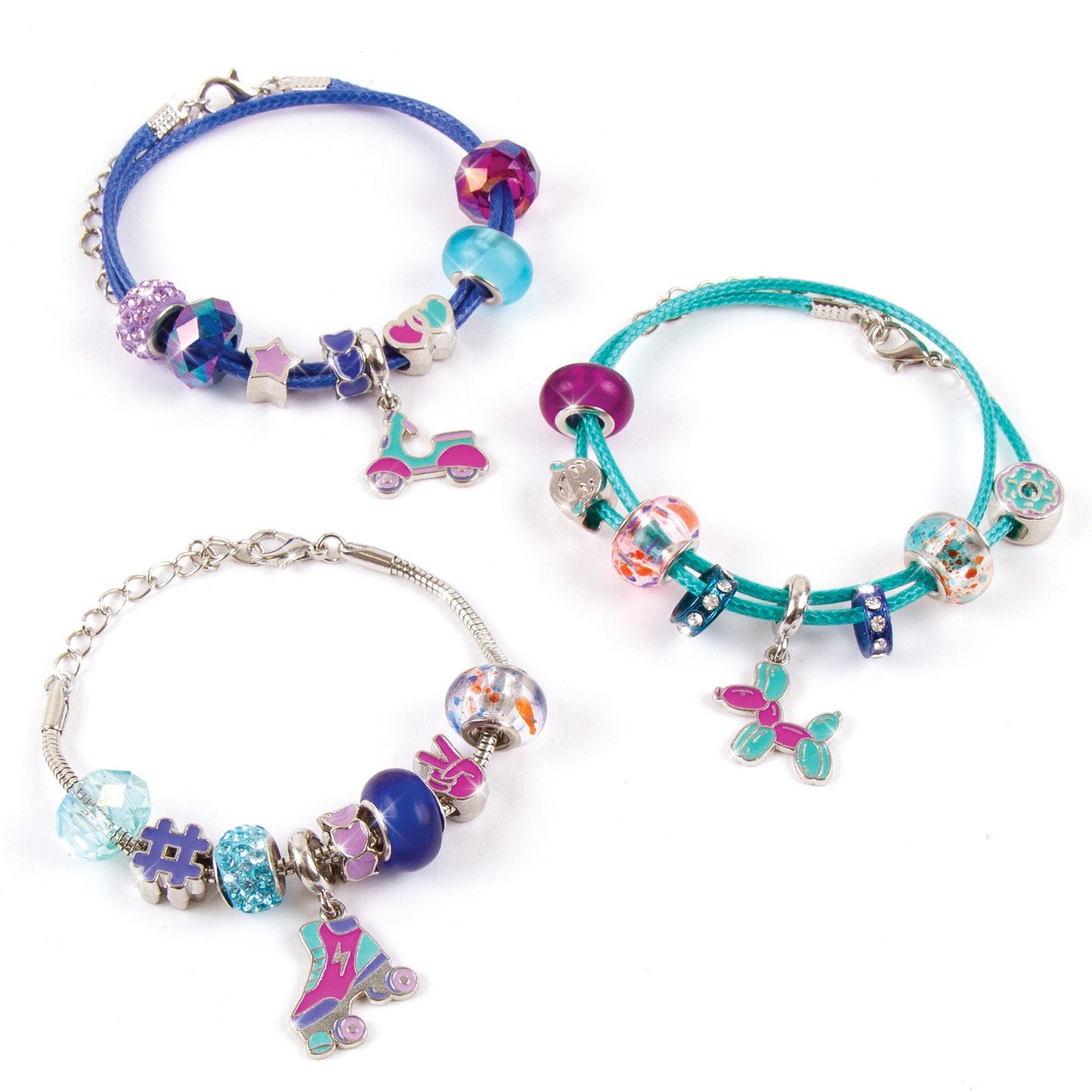 Make It Real Diy Halo Charms Bracelets Set "True Blue"