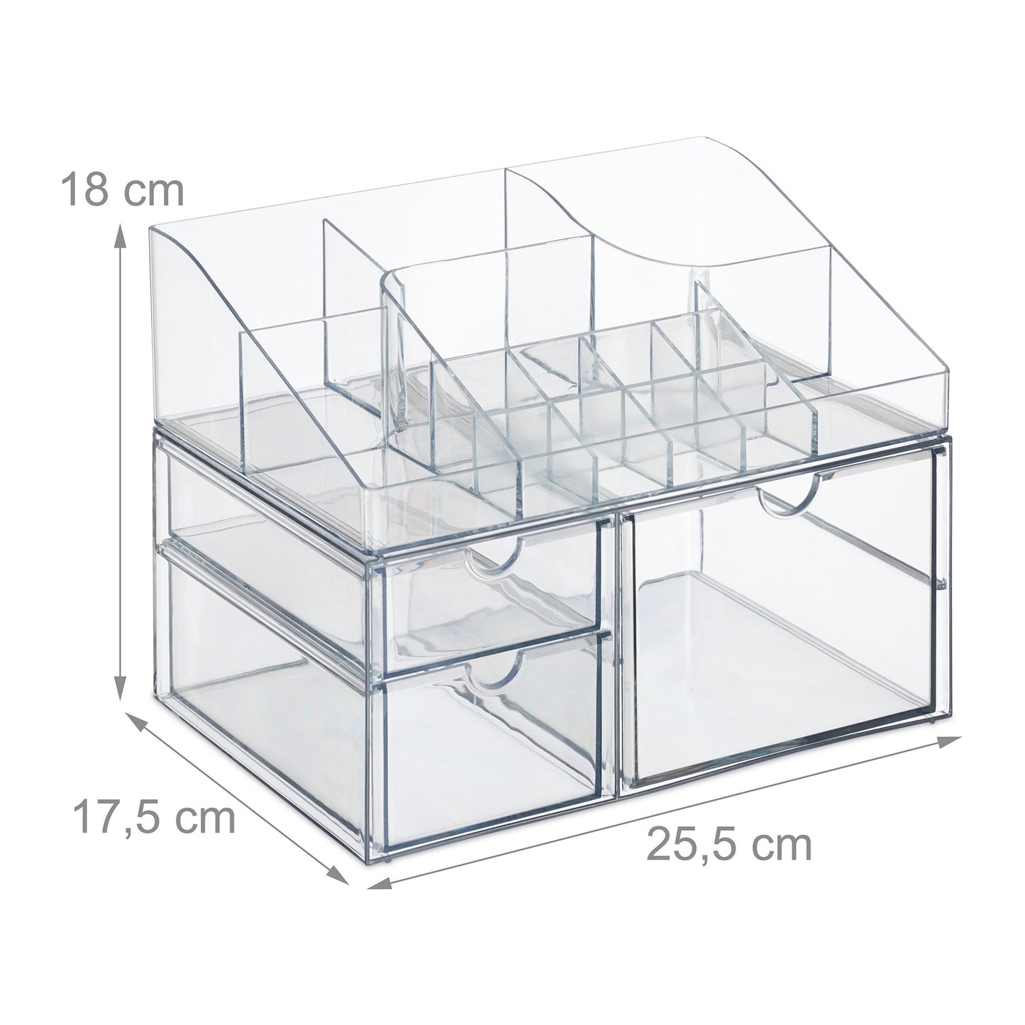 Makeup Storage Box with Drawers, 14 Compartments